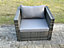 Fimous 6 Seat Modular Rattan Garden Furniture Coffee Table Footstool Chairs Outdoor
