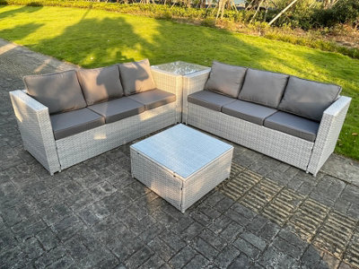 Light grey rattan sofa sale