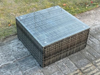 Fimous 6 Seater Rattan Sofa Set Outdoor Garden Furniture Set with ...