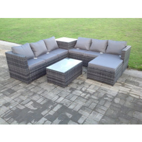 Rattan corner deals sofa b&q