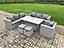 Fimous 9 Seater Outdoor PE Rattan Garden Funiture Set Adjustable Rising Lifting Table Sofa Dining Set with Armchair 2
