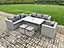 Fimous 9 Seater Outdoor PE Rattan Garden Funiture Set Adjustable Rising Lifting Table Sofa Dining Set with Armchair 2