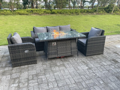 Rattan fire deals pit garden furniture