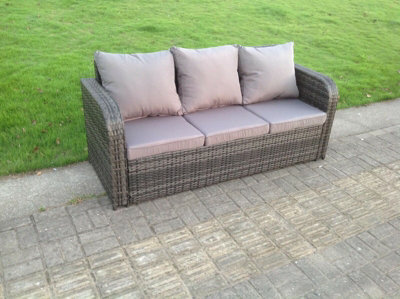 Three seater best sale rattan sofa