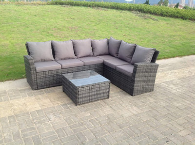 High back deals sectional patio furniture