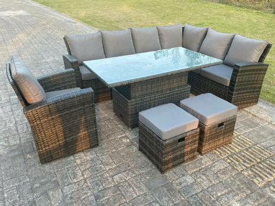 High back rattan garden outlet chairs