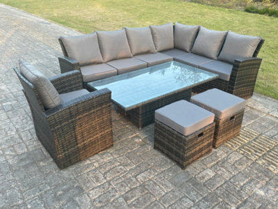 High back discount corner garden furniture