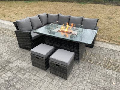 Small rattan deals table and chairs