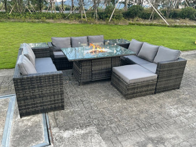 U shaped discount rattan garden furniture