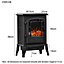 Fimous Portable Electric Fireplace Stove, Indoor Electric Fireplace Heater with Realistic Flame Effect 2000W Space Heater