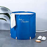Fimous Portable Foldable Bathtub Adults Free Standing Soaking Bath Tub for Bathroom Spa