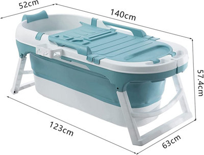Fimous Portable Foldable Bathtub Adults Free Standing Soaking Bath Tub for Bathroom Spa