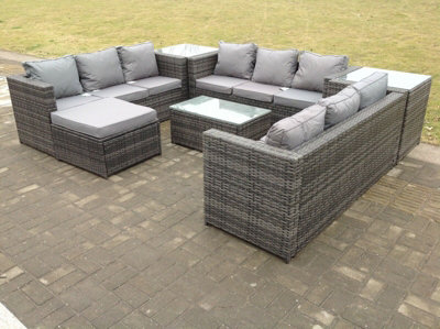 10 seater rattan sofa set best sale