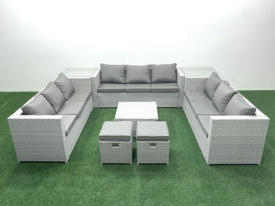 Fimous Rattan Garden Outdoor Furniture Set 11 Seater Rattan
