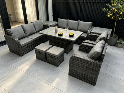 Fimous Rattan Outdoor Garden Furniture Sets Height Adjustable Rising ...