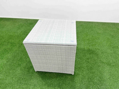 Fimous Rattan Outdoor Table Reclining Chair Sofa Set with Side Table 2 ...