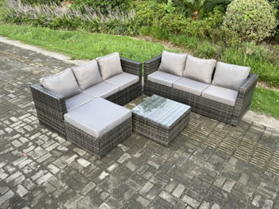 7 seater rattan garden deals furniture set