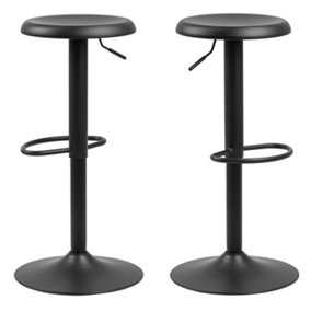 Finch Black Bar Stool without Back Set of 2