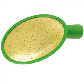 Fine As Rain Oval Plastic Watering Rose Green/Gold (One Size)