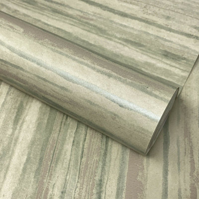 Fine Décor Arakan Sage Green & Beige Shimmer Wallpaper