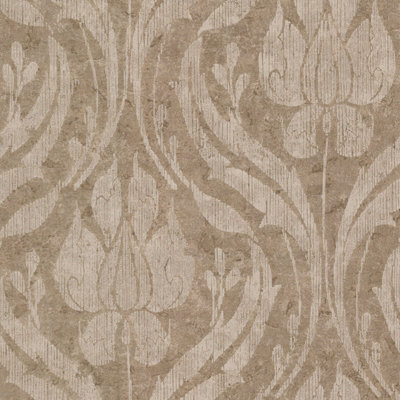 Fine Décor China Onyx Caara Taupe Floral Wallpaper