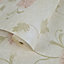 Fine Décor China Satin Classics Pink, Green & Ivory Shimmer Wallpaper