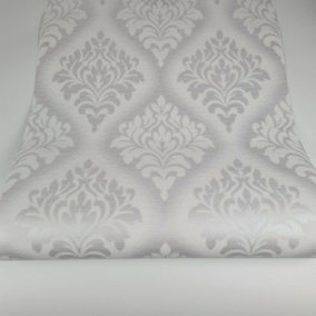Fine Décor DecorlFine Vision Orion White Floral Wallpaper