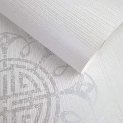 Fine Décor Empress Fountain Medallion Sapphire Wallpaper