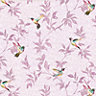 Fine Décor Hummingbirds Lilac Botanical Wallpaper