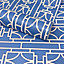 Fine Décor Lattice Sapphire Blue Geometric Art Deco Wallpaper