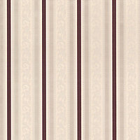 Fine Décor Menards Burgundy Damask Stripe Wallpaper