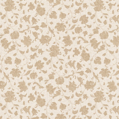 Fine Décor Mirage Scroll Jacobean Natural Floral Damask Wallpaper