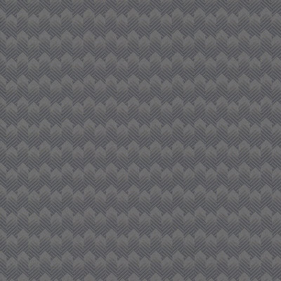 Fine Décor Prism Fabric Texture Dark Silver Wallpaper