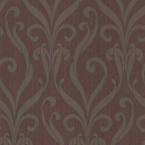 Fine Décor Serene Medusa Copper Floral Wallpaper
