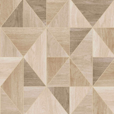 Fine Décor UK Apex Wood Grain Wallpaper - Oak FD42222