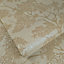 Fine Décor Woodland Trees Gold & Beige Taupe Embossed Wallpaper