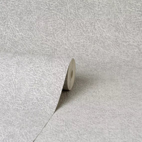 Fine Decor Camden Texture Grey Leather Effect Wallpaper FD42994