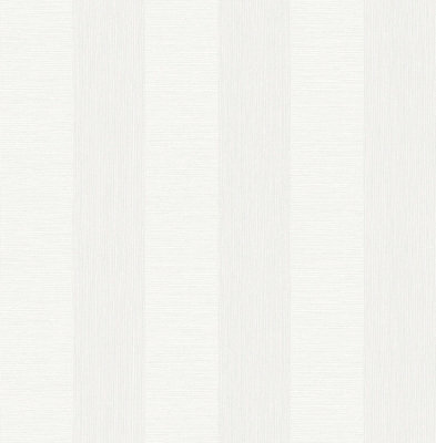 Fine Decor FD25306 Grasscloth Stripe Wallpaper, White