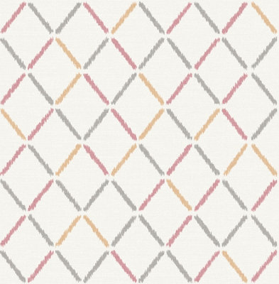 Fine Decor FD25536 Allotrope Wallpaper, Pink/Grey