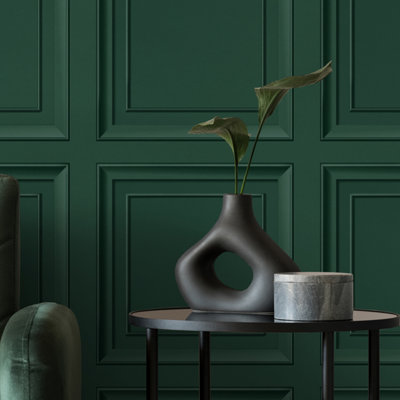 Fine Decor FD43469 Distinctive Square Panel, Emerald