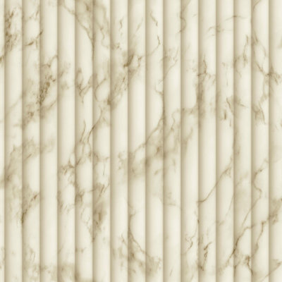 Fine Decor FD43975 Bianco Fluted Marble, Natural