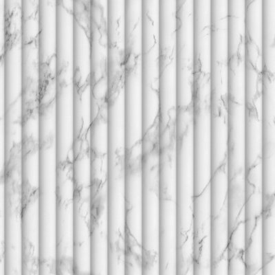 Fine Decor FD43976 Bianco Fluted Marble Soft, White/Grey