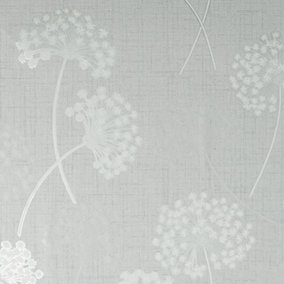 Fine Decor Grace Allium Grey Silver Wallpaper Floral Metallic Textured Vinyl