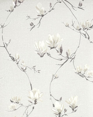 Fine Decor Isla Plain Luxury Textured Vinyl Wallpaper, Warm White