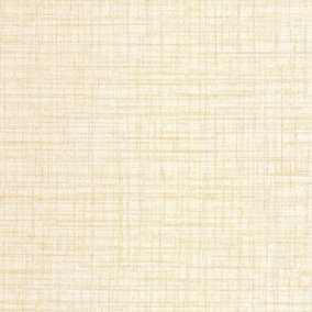 Fine Decor Linen Effect Yellow Buttermilk Wallpaper Modern Trendy Paste The Wall