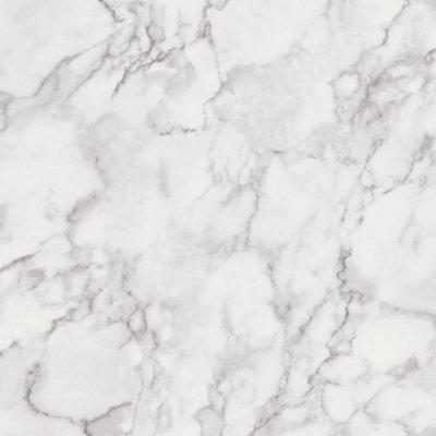 Fine Decor Modern Marblesque Plain Marble White Washable Wallpaper FD42274