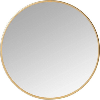 Fine Decor MR3717W Adelina Circular Metallic Mirror, Gold