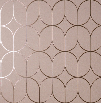 Fine Decor Platinum Rosco Trellis Pink Wallpaper FD42805