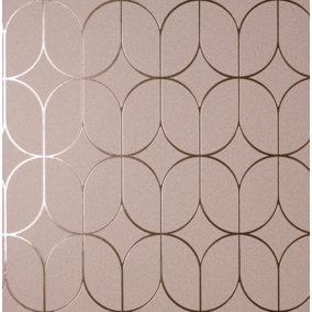 Fine Decor Platinum Rosco Trellis Pink Wallpaper FD42805