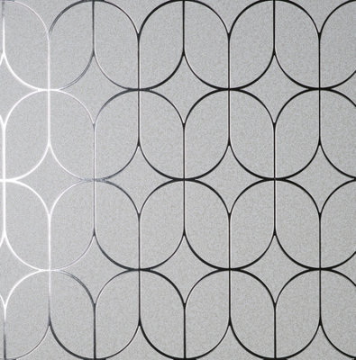 Fine Decor Platinum Rosco Trellis Silver, FD42803